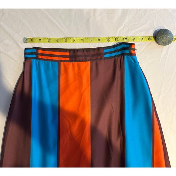 Anthropologie Eva Franco Flounced Midi Skirt size 4 ruffles career bold luxury - Picture 2 of 8